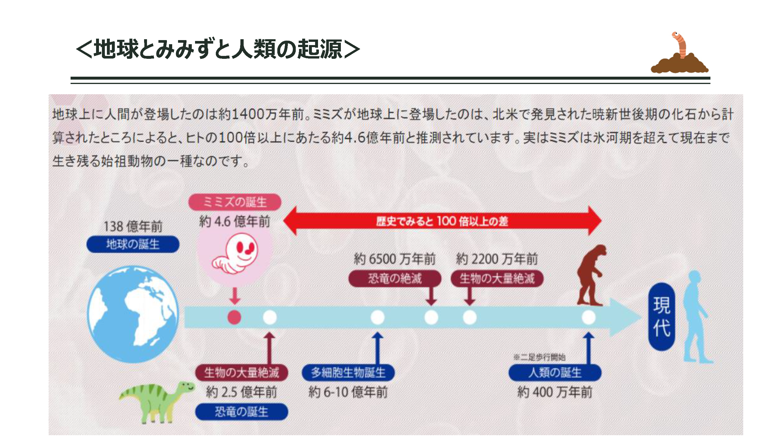 みみコンeco畑 地球とみみずと人類の起源